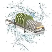 Generico Dish Drying Rack, Pull Out Cabinet Dish Organizer, Kitchen Dish Holder, Strong Load-Bearing Dish Drainer, Pull Out Dish Drying Rack, Drawer Dish Organizer for Kitchen,