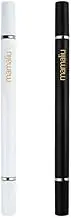 Mamaliu two end double pen touch pen for iPad, optical pen tip pen tablet computer pen rubber tip touch pen touch screen (black, white 2)