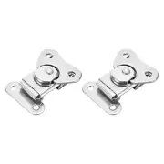 2Pcs Spring Loaded Butterfly Twist Latch 43mm Toggle Clamps Silver