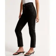 Abercrombie & Fitch Women's Size 26 Black Straight Ultra High Rise Jeans NWT