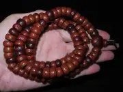 Nepal Tibet Buddhist 108 Drum Shaped Phoenix Eyed Bodhi Mala Prayer Beads (h5)