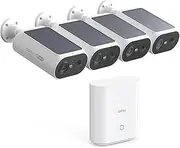 [AOSU] Solar Security Cameras Wireless Outdoor, 2Mins DIY Installation, No Subscription Cameras for Home Security System, 2K Color Night Vision Spotlight Camera, Local Storage, 5G& 2.4G WiFi, 4 Cam-kit