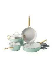[GreenPan] Padova 5 Pieces Cookware Set with Bonus Protective Sheets in Mint Green