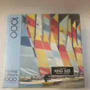 Vintage Springbok Puzzle Sealed - Flying Colors Sailboats NEW SEALED king large