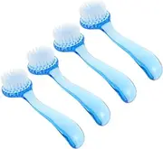 HAKIDZEL 4Pcs Face Cleaning Brush Ergonomic Brush for Deep Pore Cleansing Gentle Exfoliating Scrubber for All Skin Types for Wet Dry Use