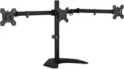 Mount-It! Triple Monitor Stand | 3 Monitor Stand Fits 19 20 21 22 23 24 27 Inch Computer Screens | Free Standing Base | Three Heavy Duty Full Motion Adjustable Arms | VESA Compatible