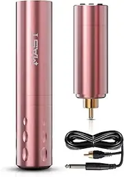Mast Tattoo Tour Fly Wireless Rotary Tattoo Pen Machine Gun Lightweight Slim 3.0mm Stroke Length for Women Artists (Pink)