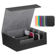 Trading Card Storage Box, Game Deck Box, Card Case, Black/Grey