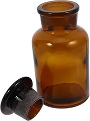 OSOLADY Wide Mouth Glass Reagent Bottle Borosilicate Lab Container with Ground Stopper for Chemical Storage UV Protection Easy Maintenance and Use Laboratories