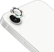 for iPhone 16e (Not 16) Camera Lens Protector, Scratch-Resistant Accessories Cover Ultra-Thin Metal Camera Tempered Glass Screen Protector Ring for Apple 16e.Glitter