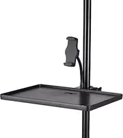 270 * 205mm Universal Microphone Stand Clamp-on Tray Sound Card Tray Mic Stand Tray Soundcard Phone Holder Versatile Tray Storage Shelf for Placing Sound Card with Mobile Phone Clamp