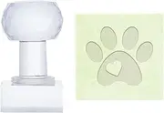 PH PandaHall Paw Print Soap Stamp Animal Cat Dog Footprint Acrylic Stamp Soap Embossing Stamp Soap Chapter Imprint Stamp for Handmade Soap Cookie Clay Pottery Biscuits Making
