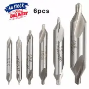 6PCS HSS Lathe Combined Tool Bit Countersink Tackle Center Drill Kit Set Mill