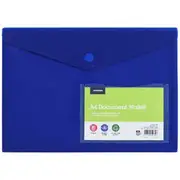 J.Burrows A4 Recycled Document Wallet Magnetic Closure Navy