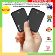 2-Pack Mini Power Bank for Heated Vest Jacket Coat 5V 2A USB Battery Pack Small