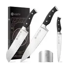 ASETY Chef Knife Professional Kitchen Knife Set 3 Piece Ultra Sharp German Steel