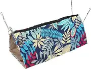 Hanging Hamster Tunnel Hammock Blue Pattern Small Animal for Guinea Pigs Chinchillas and Ferrets for Cages Sofas or Car Use
