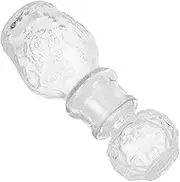 RORPOIR Decorative Vintage Glass Perfume Bottle Artistic Home Accent Versatile Photo Prop Elegant Empty Perfume Oil Bottle for Stylish Home Decor Unique Retro Design
