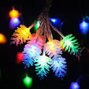 20 LED Pine Cone Solar String Lights Fairy String Lights -Multi Colour