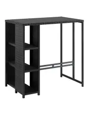 [Gardeon] Outdoor Wicker Bar Table in Black