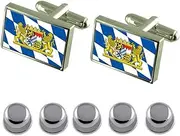 [Select Gifts] Shirt Dress Studs Bavaria Civil Flag Cufflinks