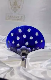 Faberge Galaxie Crystal Cobalt Blue Martini Glass