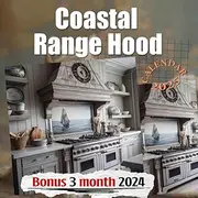 Coastal Range Hood 2025: 15 Months of Breezy Inspirations October 2024 to December 2025 Capturing Stunning Coastal Kitchen Designs Perfect for ... in Large Size 8.5 x 8.5 Ideal Gifts