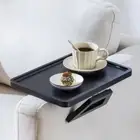Space Saving Sofa Armrest Tray Clip-On Sofa Arm Rest Organizer Coffee Table