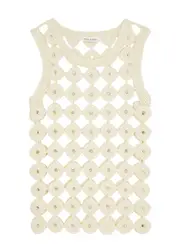 Wales Bonner Stanza Crochet Tank - Ivory - L (UK14 / L) L (UK14 / L)