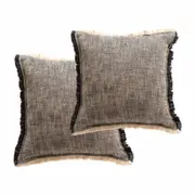 Renee Taylor Franco Stone Washed Yarn-Dyed Cushion Twin Pack 50 x 50 Cms
