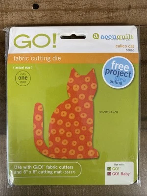 Accuquilt GO! and GO! Baby Fabric Cutter Die Calico Cat 55065 Quilting
