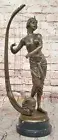 Art Deco Bronze Musician Statue - Hand Made Hot Cast Sculpture Hot Cast Decor