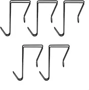 LIGHUFEIC 5 Pack Universal Cubicle Hook,Cubicle Accessories Wall Hangers for Clothing Mirrors, Pictures, Hats, and Bags in Office Cubicles Panels Cubicle Hooks(Black)