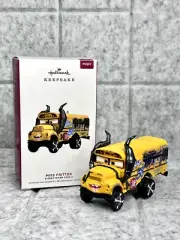 2019 Hallmark Keepsake Ornament Disney Pixar Cars Miss Fritter School Bus Horns