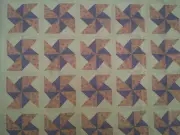 Unfinished Quilt Top- Johns Pinwheel, peach lavender approx 72 x 86