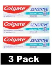 3 x COLGATE 110g TOOTHPASTE SENSITIVE ADVANCED CLEAN 100% Brand New