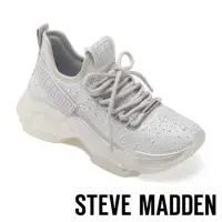 在飛比找momo購物網優惠-【STEVE MADDEN】MISTICA 鑽面綁帶氣墊休閒