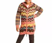 Missoni For Target Toddler Girls Zig Zag Zip-up Hooded Cardigan Sweater Size 2T
