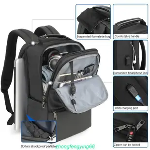Tigernu大容量旅行15.6“19”防盜筆記本電腦背包男士防水帶USB充電端口男背包後背包 3905