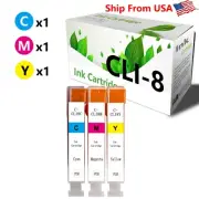 (3-Pack,CMY) CLI 8 Ink Cartridge CLI-8 for PIXMA iP6700D Printer