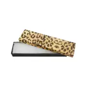 100 PC 8" x 2" Gift Boxes Jewelry Leopard Print Cotton Filled Batting Cardboard