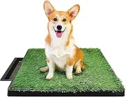 Mofish Dog Grass Potty Systems, Indoor/Outdoor Portable Potty, Fake Grass Pee Pads for Dogs for Puppy Training, with Grate Drain Tray, Dog Toilet Grass Pad with Tray for Balcony or Apartment