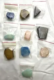 Lot 10 Assorted Raw Rough Stones & Crystals Geode JTV