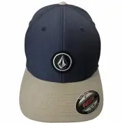 Volcom ABG V-QTR Blue S/M Flexfit Fitted Cap Hat $25