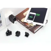 NNEDSZ Multi Plugs USB Wall Charger Adapter 4.2 A US UK EU AU Plugs with Car Cha