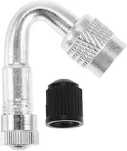 X AUTOHAUX 1 Set 65mm Tire Valve Extension with Dustproof Cap Universal Copper 45 Degrees Tyre Valve Extension Adaptor for Most Cars Truck