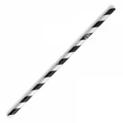 Compostable Paper Straw Regular 6x197mm - Black Stripe 2500 pcs