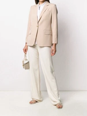 Max Mara Single Breasted Unno Blazer Size 8 Tan