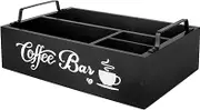 Guolich Coffee Cup and Condiment Station,Coffee and Tea Condiment Storage Organizer,Coffee Bar Accessories,Countertop Organizer,Tea and Coffee Pod Organizer.（1-Tiers）