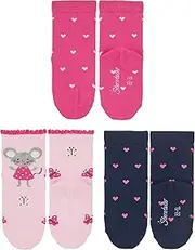 [Sterntaler] Baby Girls' Socks Pack of 3 Hearts/Mouse Socks